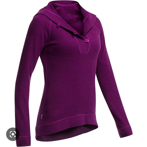 Icebreaker Sweaters - Icebreaker Crave Hooded Sweater Merino wool Fuschia